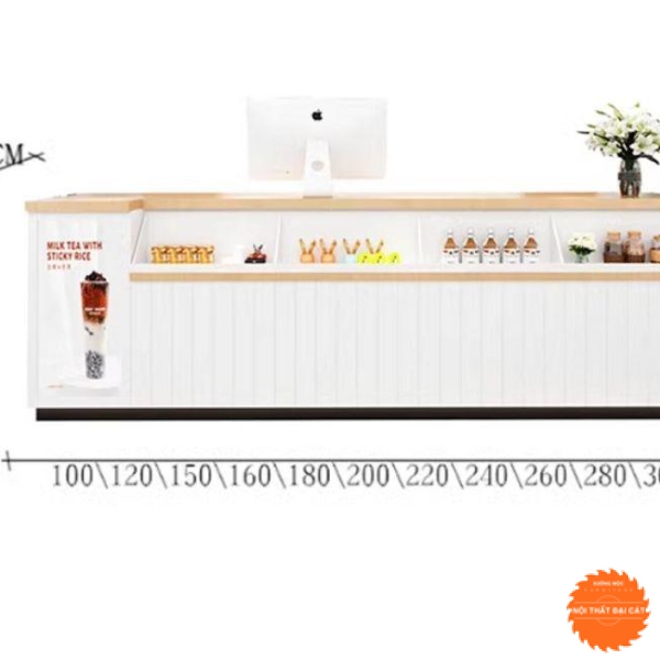 Quầy bàn bar thiết kế chữ L QB010