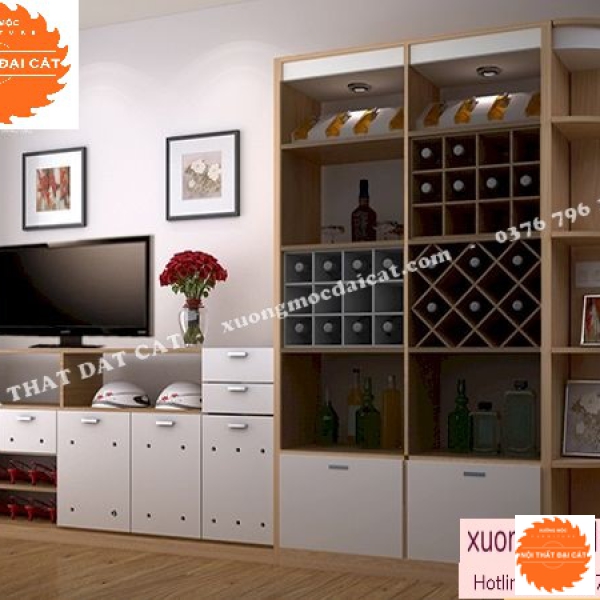 Kệ tivi kết hợp tủ rượu đẹp KKH074