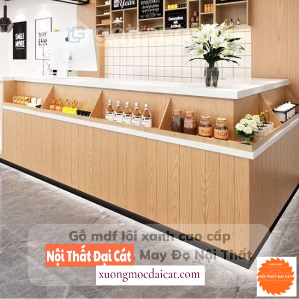 Quầy bàn bar thiết kế chữ L QB010