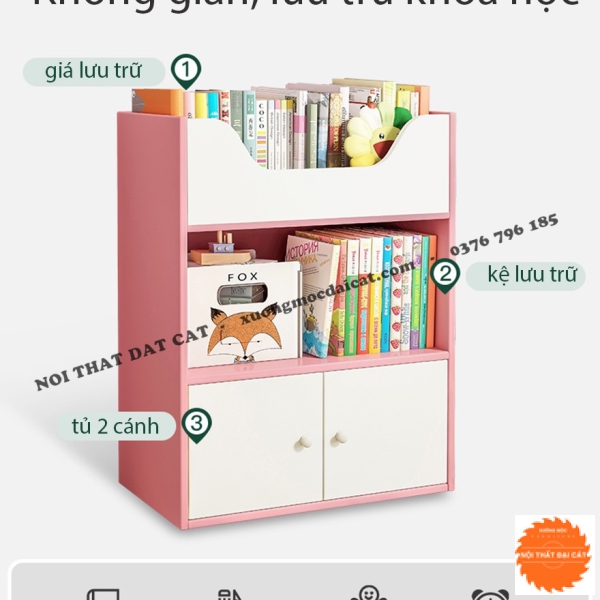 Kệ sách cho bé nhỏ gọn đẹp KSTE023