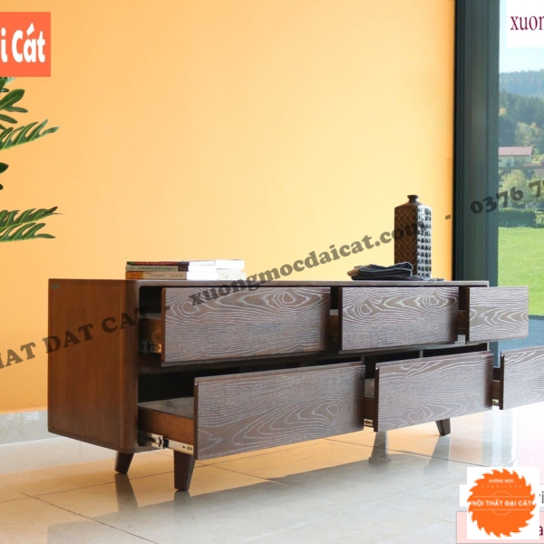 Kệ tivi phòng khách 6 hộc kéo KTV423