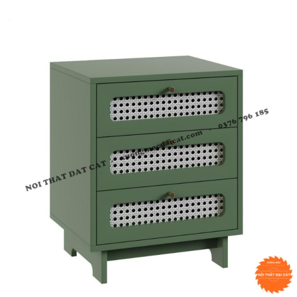 Tủ gỗ mây lưu trữ đồ 3 hộc kéo TGM013