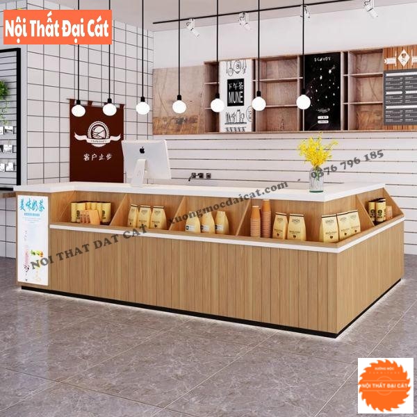 Quầy bàn bar thiết kế chữ L QB010