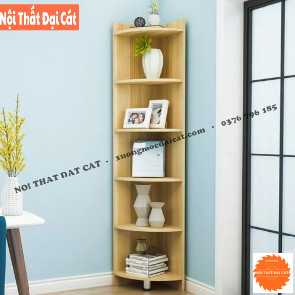 Kệ trang trí ở góc tường 6 tầng KTT142
