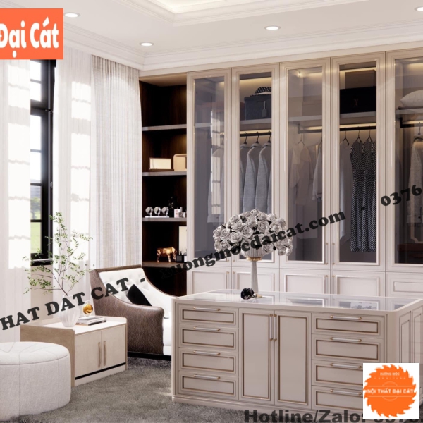 Tủ áo quần gỗ tân cổ điển MS22333