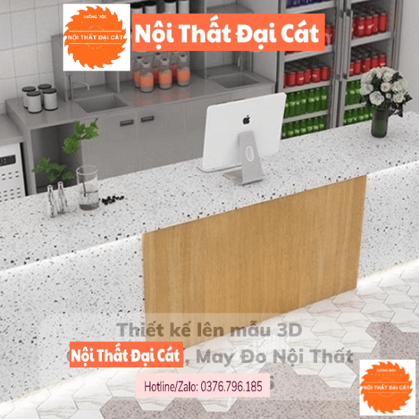 Quầy bar mini gỗ cho quán cafe QB011