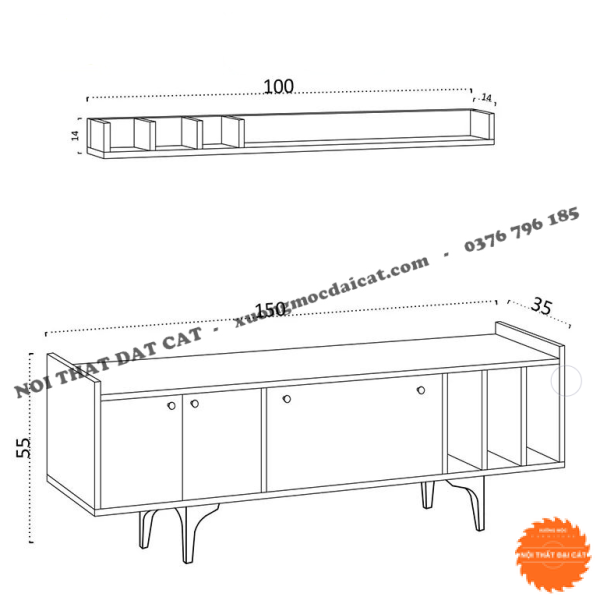 Kệ tivi gỗ phòng khách KTV376