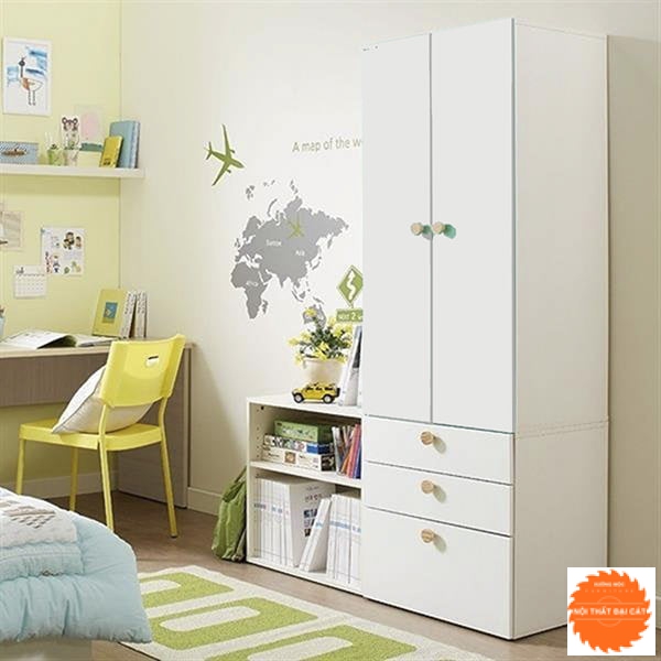 Tủ áo quần kết hợp kệ để sách TA176