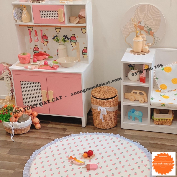Kệ - tủ đồ chơi nhà bếp cho bé KĐC025
