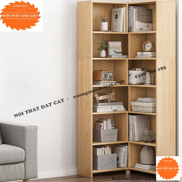 Kệ sách hình chữ V để góc tường KS155