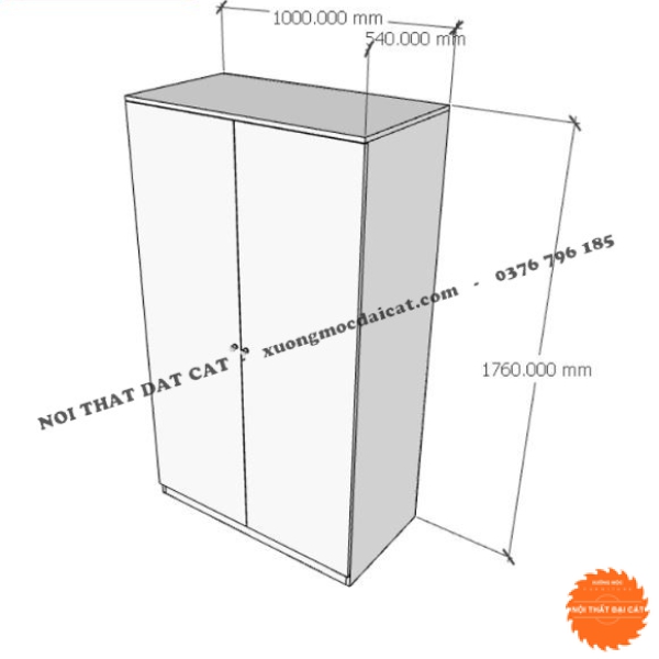 Tủ áo quần 2 cánh nhỏ gọn TA434