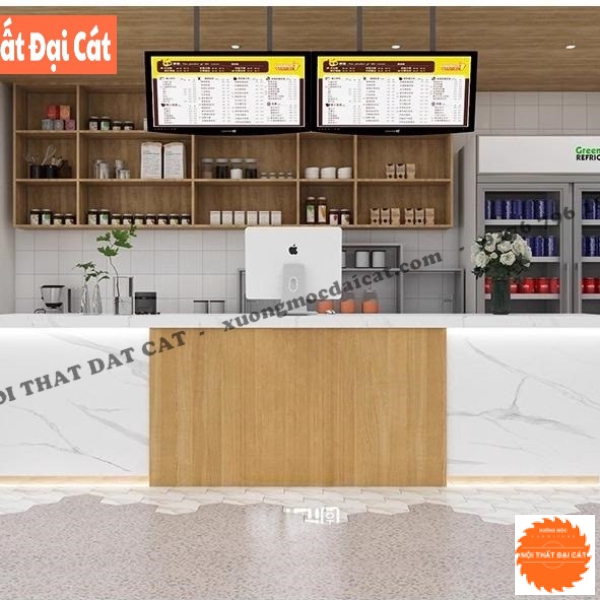 Quầy bar mini gỗ cho quán cafe QB011