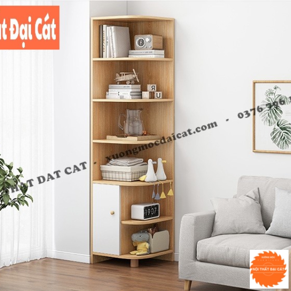 Kệ sách trang trí góc tường KS208
