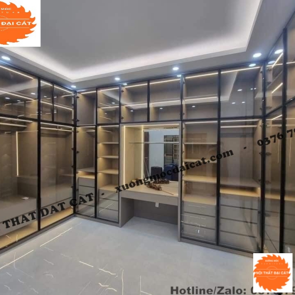 Tủ áo quần gỗ cánh kính MS22345