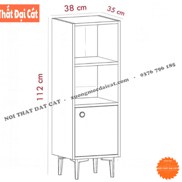 Tủ sách gia đình thiết kế nhỏ KS239