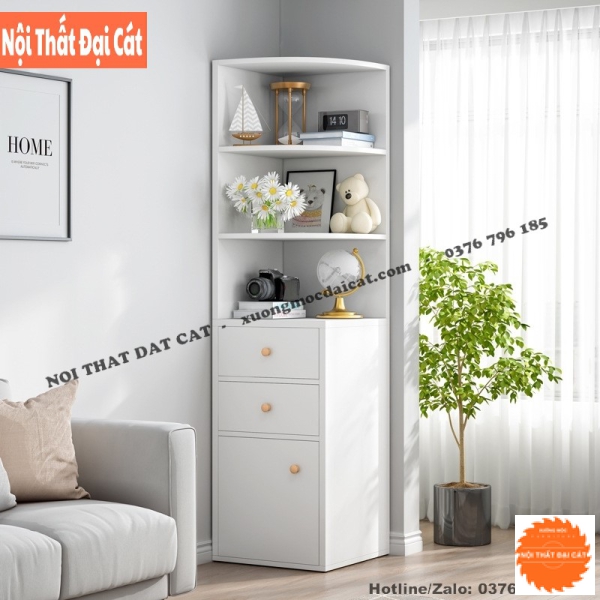 Kệ sách - kệ để đồ góc tường phòng khách KS156