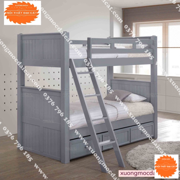Giường tầng kèm 3 hộc chứa đồ GT059
