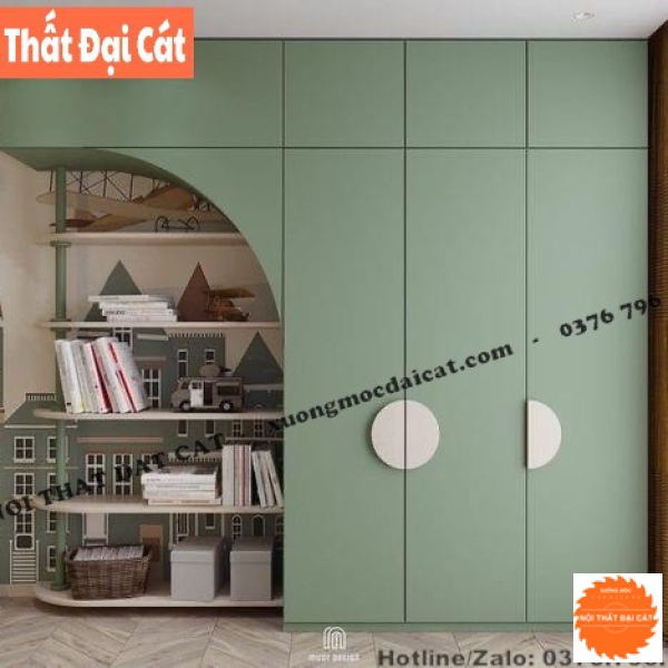 Tủ áo quần kèm kệ cho bé MS0005