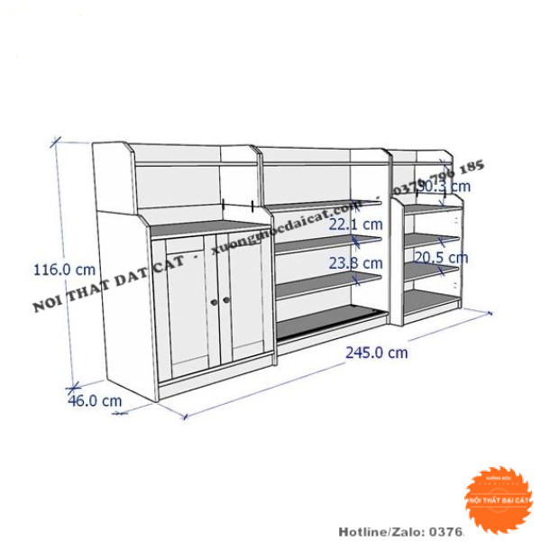 Tủ để đồ nhà bếp phong cách hiện đại TBN069