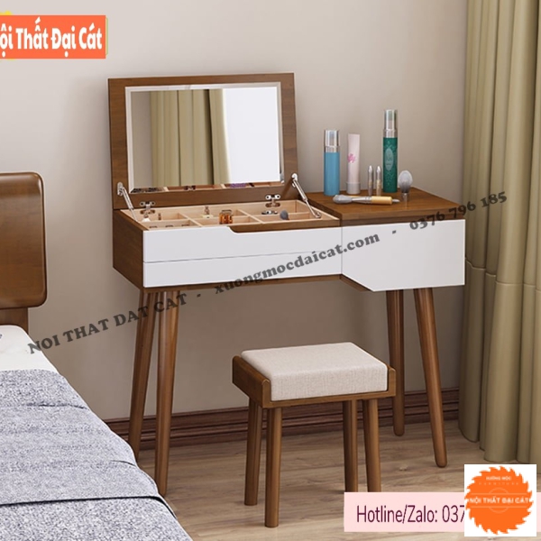 Bàn trang điểm giấu gương BTĐ136