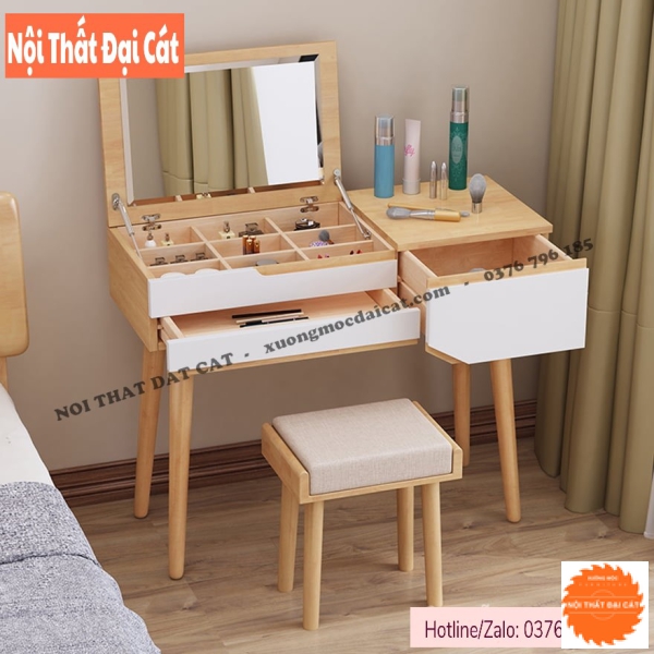 Bàn trang điểm giấu gương BTĐ136