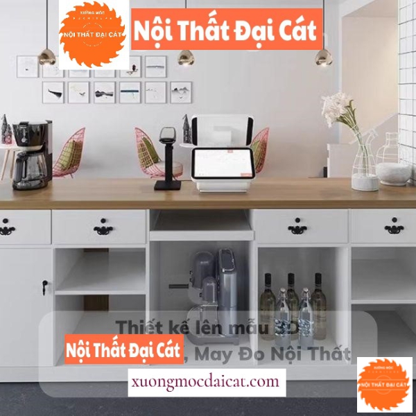 Quầy pha chế, thu ngân thiết kế nhỏ xinh QB013