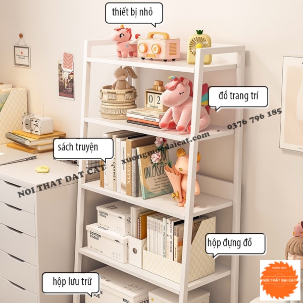 Kệ để đồ chơi gỗ 5 tầng cho bé KĐC027