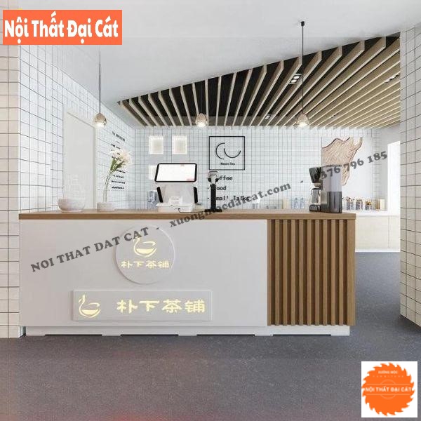Quầy pha chế, thu ngân thiết kế nhỏ xinh QB013