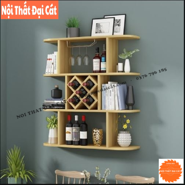 Kệ rượu trang trí treo tường TR077