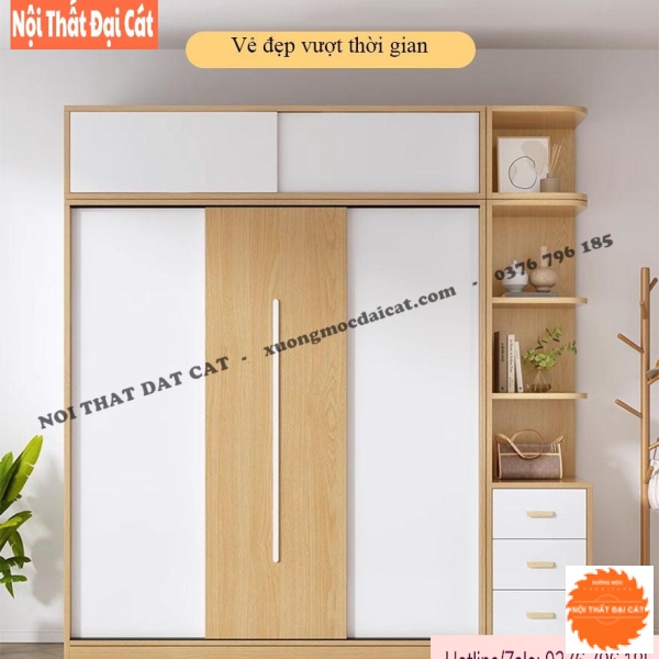 Tủ áo quần thiết kế kèm kệ TA450