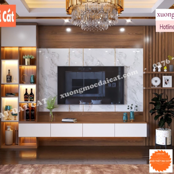 Vách ốp kệ tivi VO053