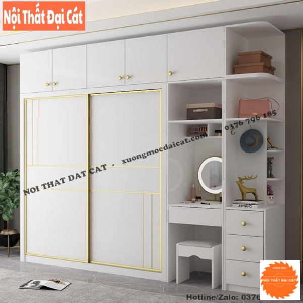 Tủ áo quần tone trắng hiện đại MS22361