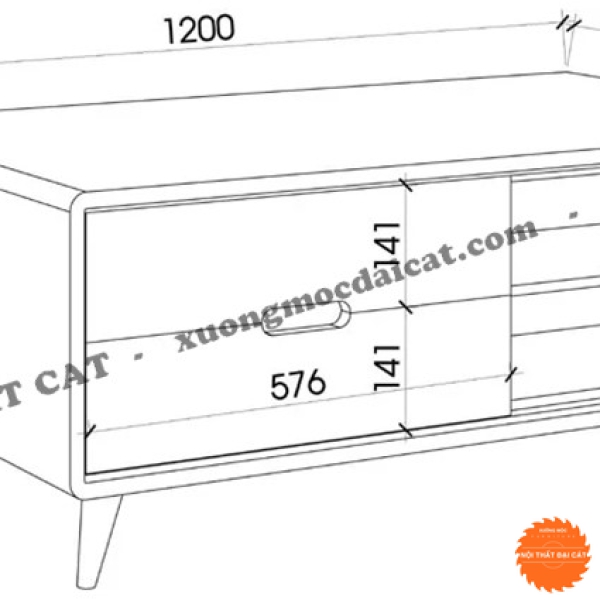 Bàn sofa gỗ phong cách thanh lịch BS099