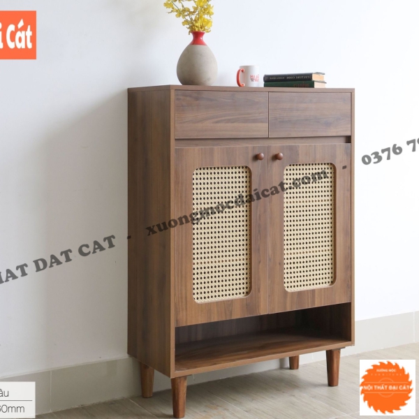 Tủ gỗ mây thiết kế 2 cánh TGM017