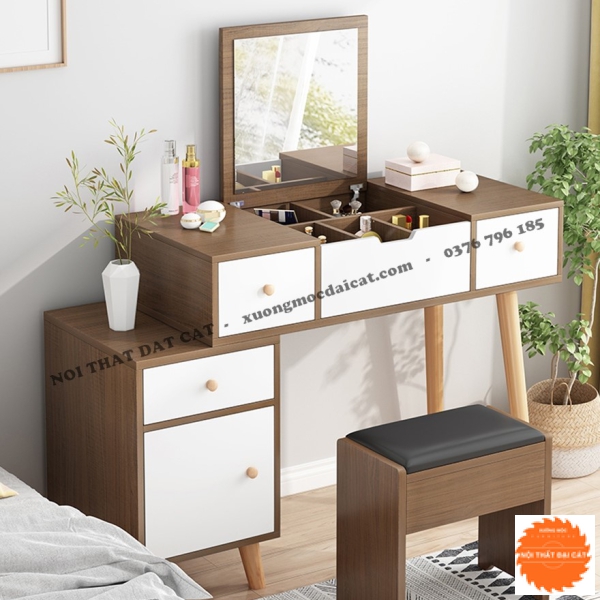 Bàn trang điểm thiết kế gương gập BTĐ137