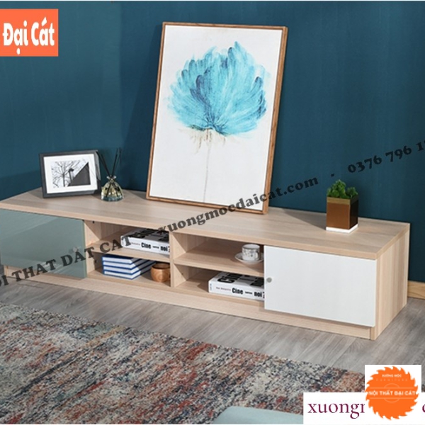 Kệ tivi gỗ phối màu đẹp KTV378
