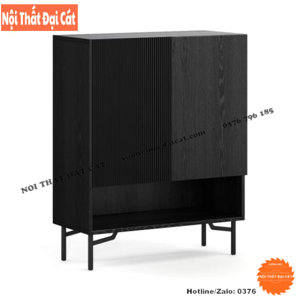 Tủ giày thiết kế tone đen đẹp TG205