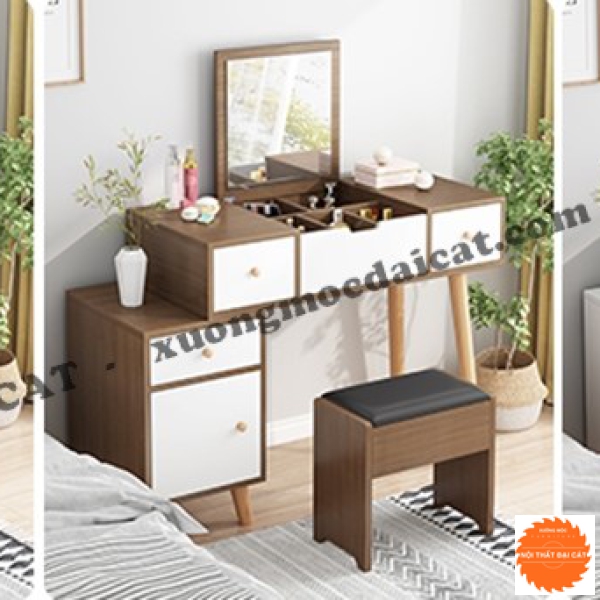 Bàn trang điểm thiết kế gương gập BTĐ137