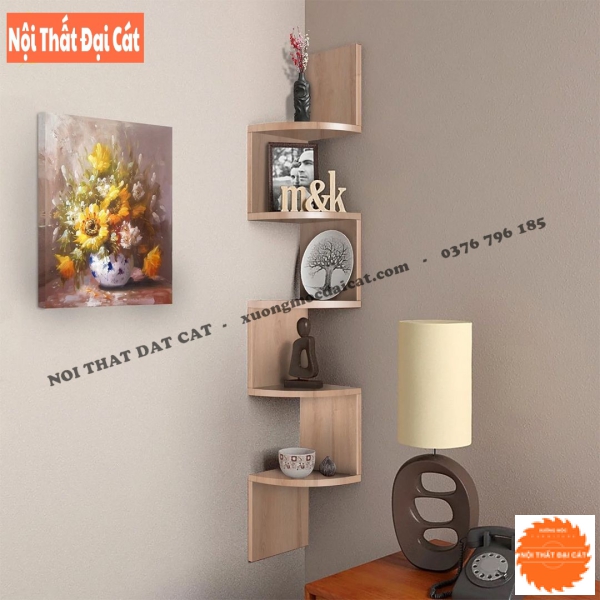 Kệ trang trí góc gỗ MDF KS148