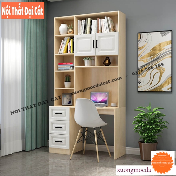 Tủ áo quần kết hợp bàn làm việc kệ sách TA189