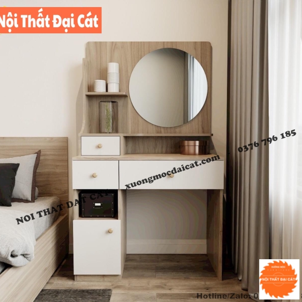 Bàn trang điểm gương tròn BTĐ087