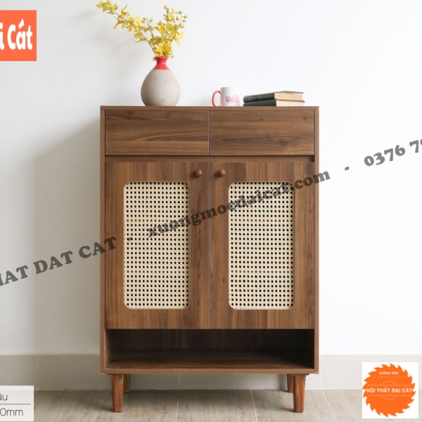 Tủ gỗ mây thiết kế 2 cánh TGM017
