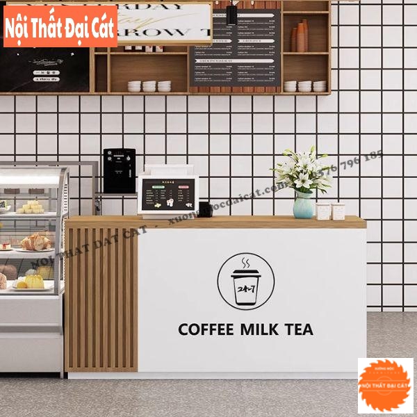 Quầy coffee milk tea đẹp nhỏ gọn QB014