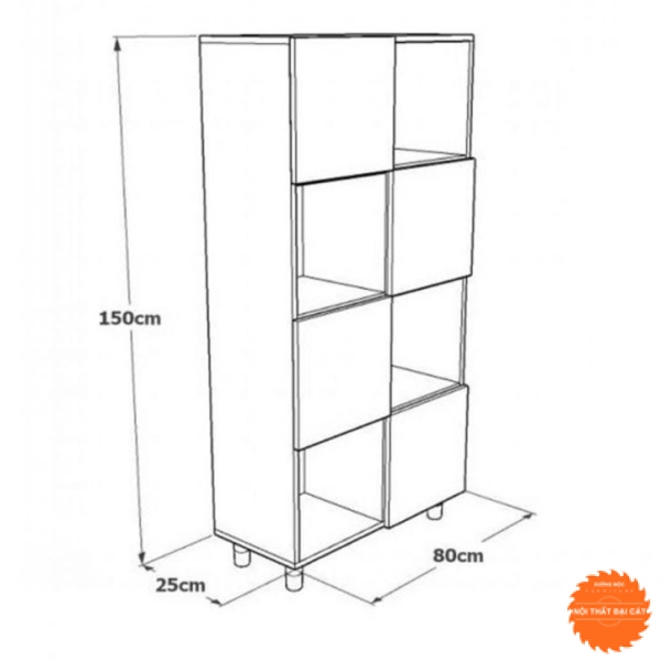 Tủ sách thiết kế hiện đại KS242