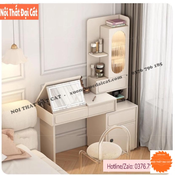 Bàn trang điểm tone trắng hiện đại BTĐ138