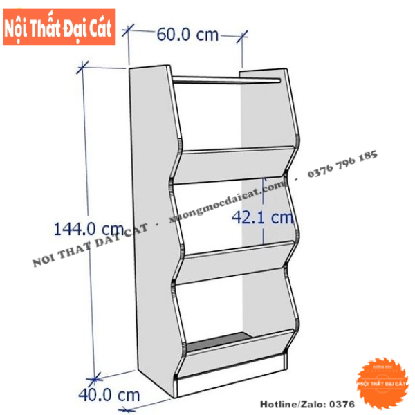 Kệ đồ chơi cho bé 3 tầng KĐC029