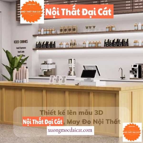 Quầy bar hiện đại cho quán coffee QB018