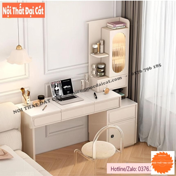 Bàn trang điểm tone trắng hiện đại BTĐ138