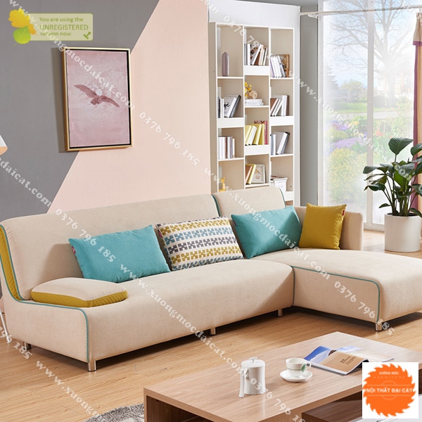 Ghế sofa nỉ phòng khách cao cấp thiết kế hiện đại