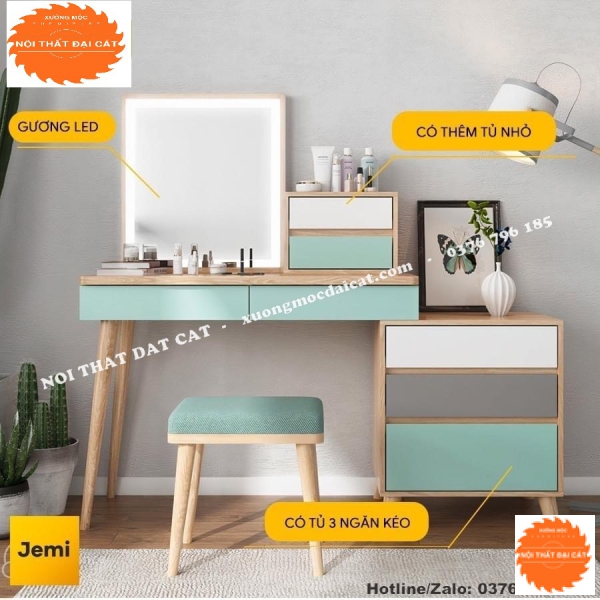 Bàn trang điểm phong cách trẻ trung BTĐ107